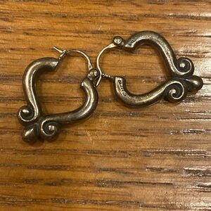 Retired rare James Avery Scroll small hoop earrings stamped
